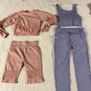 Women’s Seamless Active Set - Pink and Lavender